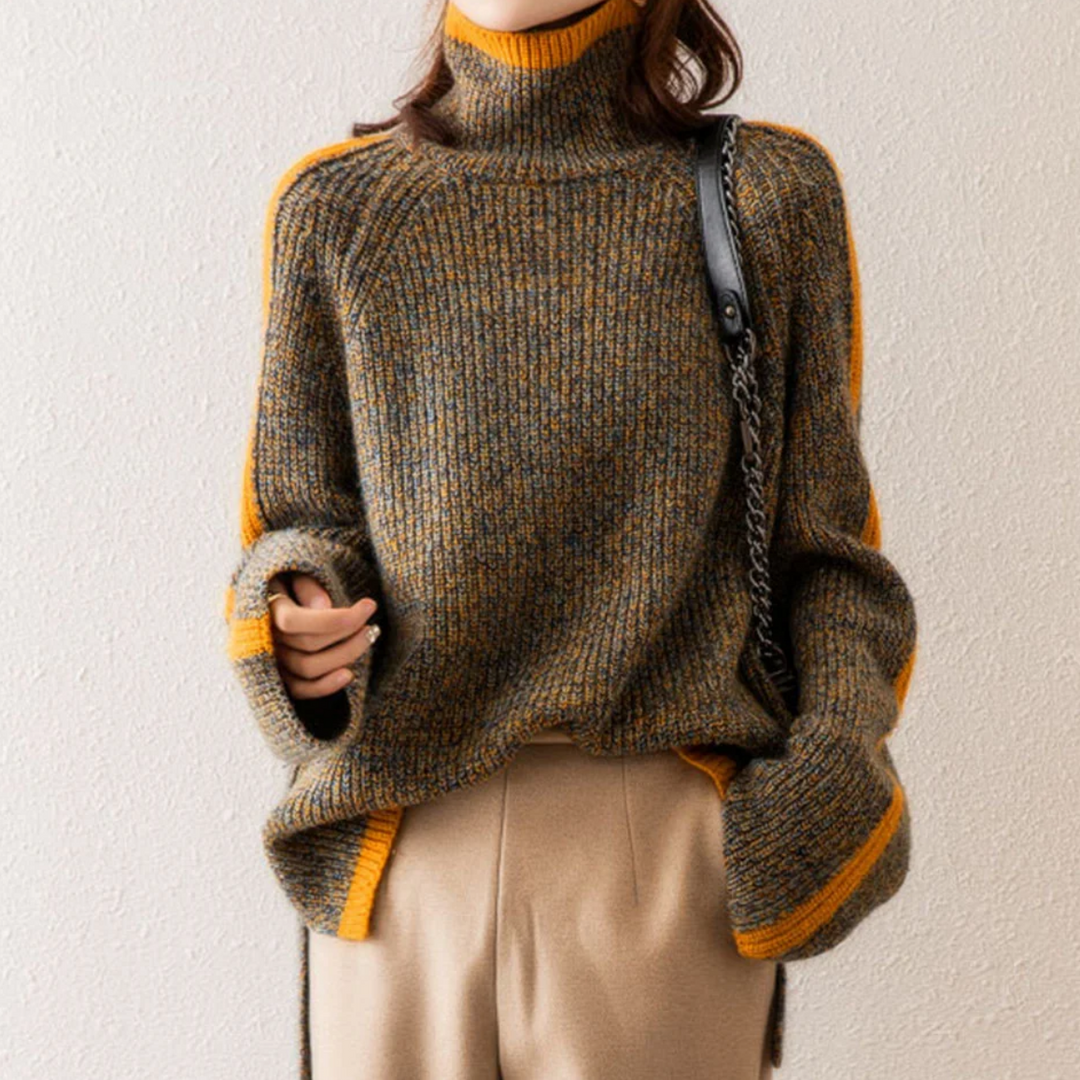Damen Gestrickten Rollkragenpullover