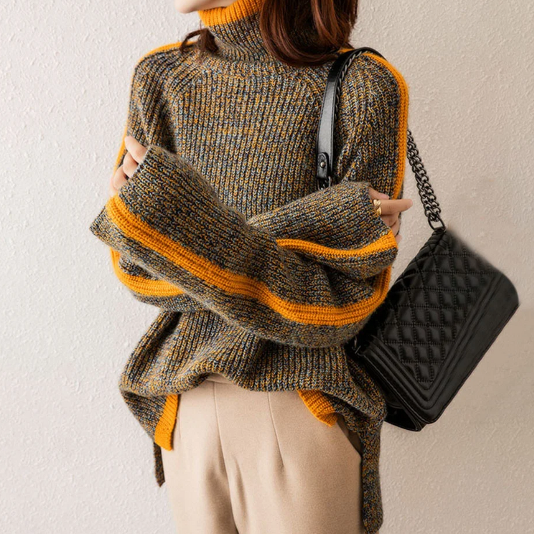 Damen Gestrickten Rollkragenpullover