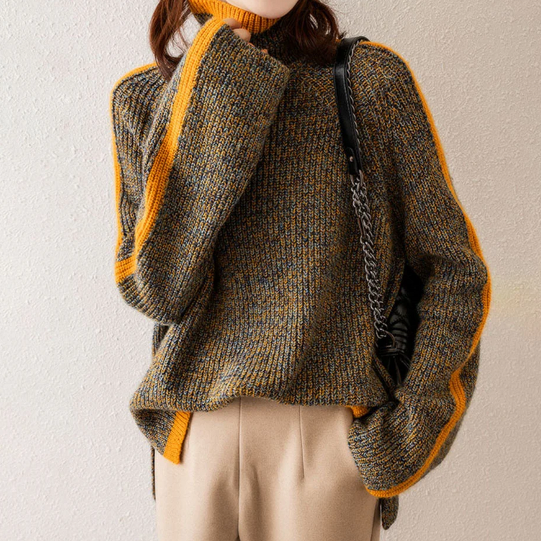 Damen Gestrickten Rollkragenpullover