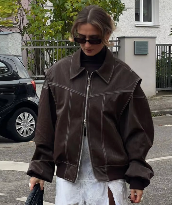Damen Übergroß Bomberjacke