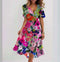 Elva | Damen Farbblock Kleid
