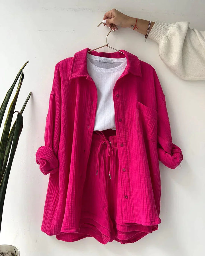 Laleh | Plissiertes Zweiteiliges Outfit Für Frauen