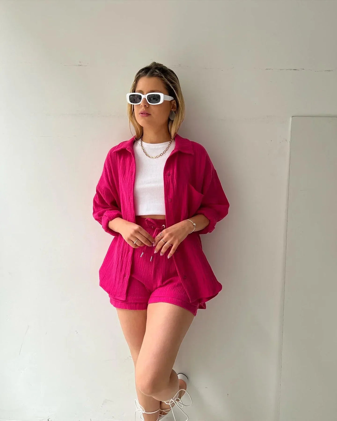 Laleh | Plissiertes Zweiteiliges Outfit Für Frauen