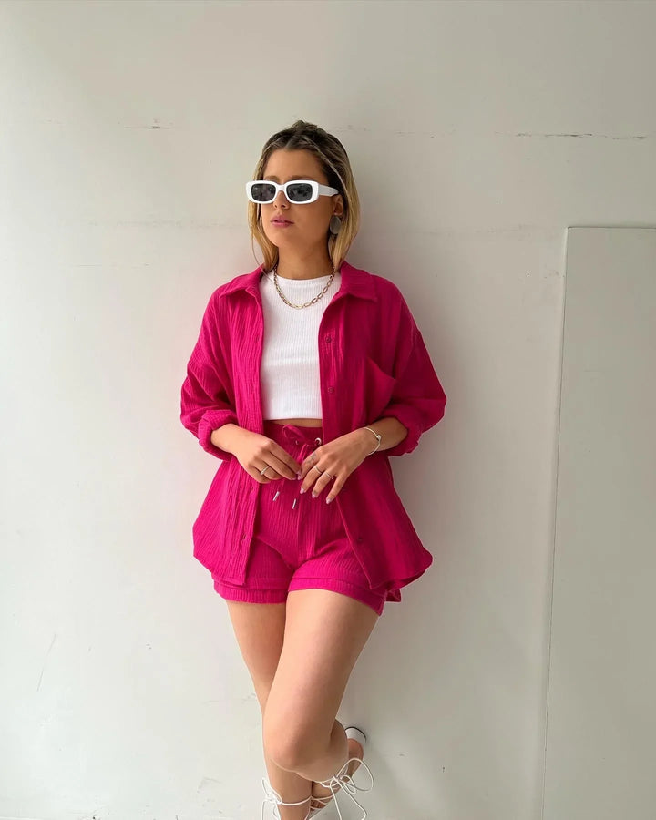 Laleh | Plissiertes Zweiteiliges Outfit Für Frauen
