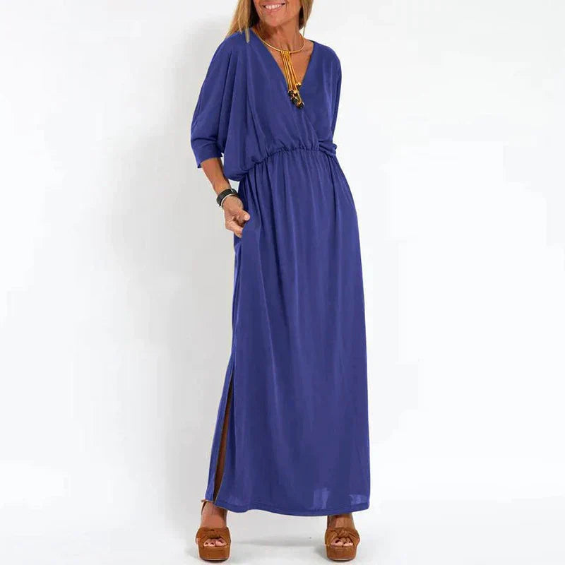Sienna | Elegantes Hoch-Taille Kleid Mit Seitenschlitz