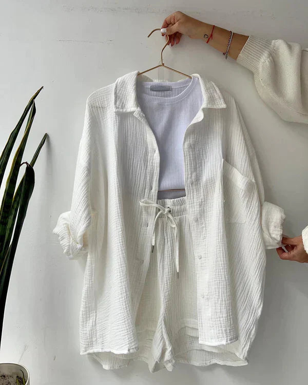 Laleh | Plissiertes Zweiteiliges Outfit Für Frauen