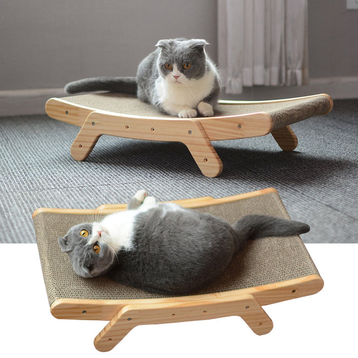 Katzenkratzer Und Liege Aus Holz