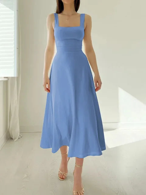 Thessa | Damen A-Linien Kleid mit Maßgeschneidert Taille
