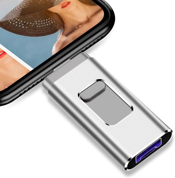 Mehrfachanschluss OTG USB Flashlaufwerk  – USB-A, USB-C, Micro-USB und Blitz (4-in-1)