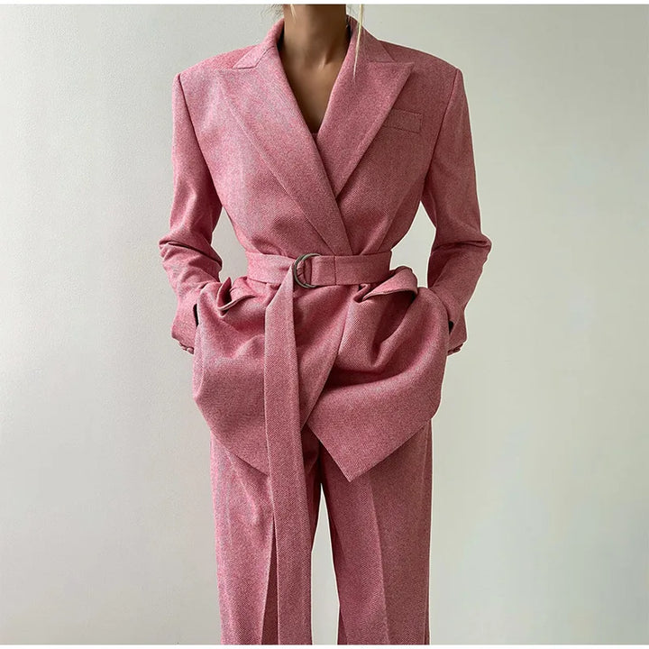 Oliana | Elegantes Damen 3-Teiliges Anzug Satz - Blazer, Hose und Langärmelige Jacke
