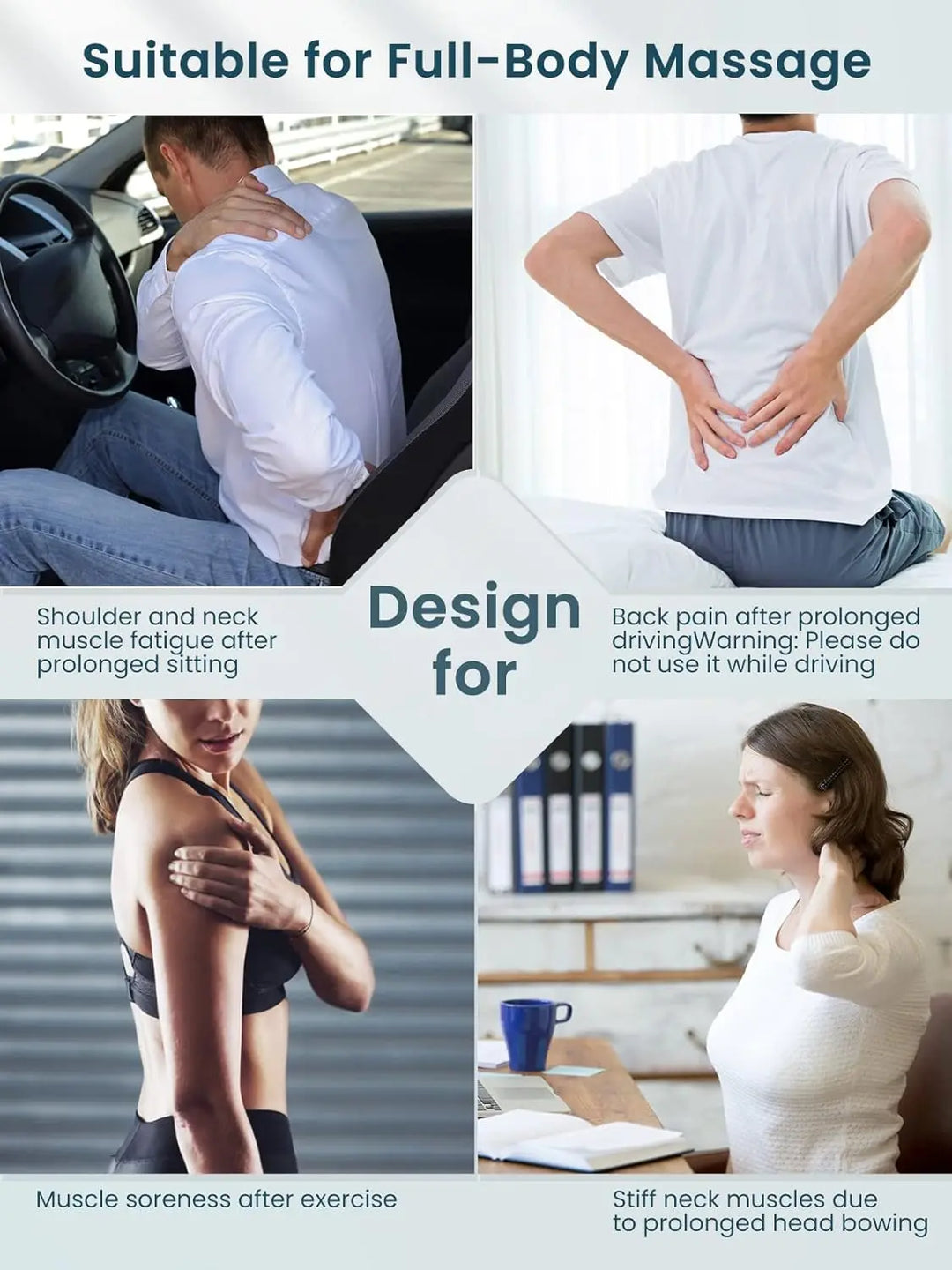 Gia | Shiatsu-Massagekissen mit Infrarot Wärme