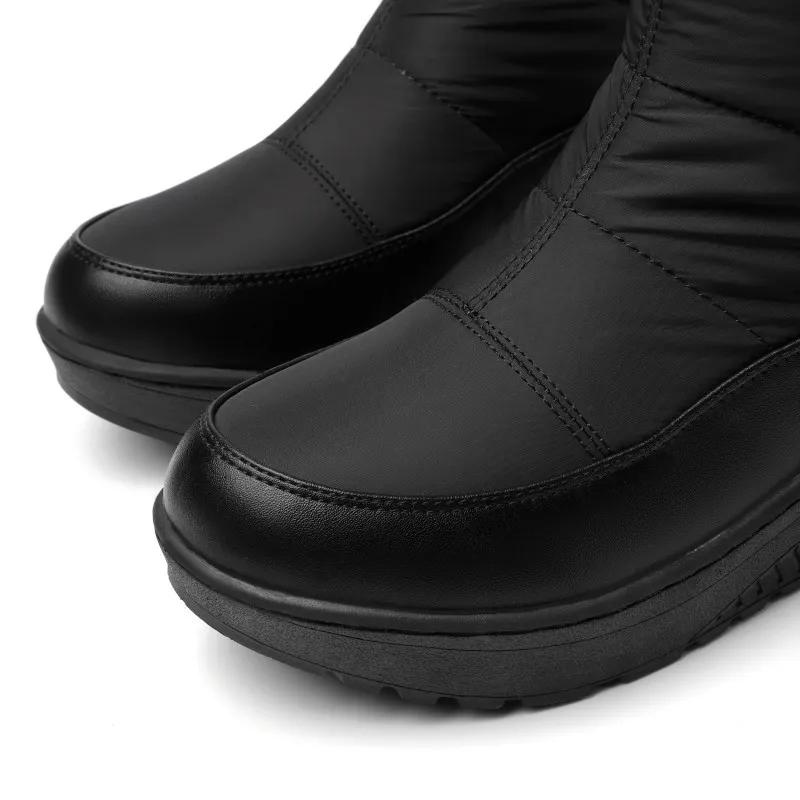 Damen Kniehohe Winterstiefel mit Kunstfellfutter