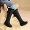 Damen Kniehohe Winterstiefel mit Kunstfellfutter
