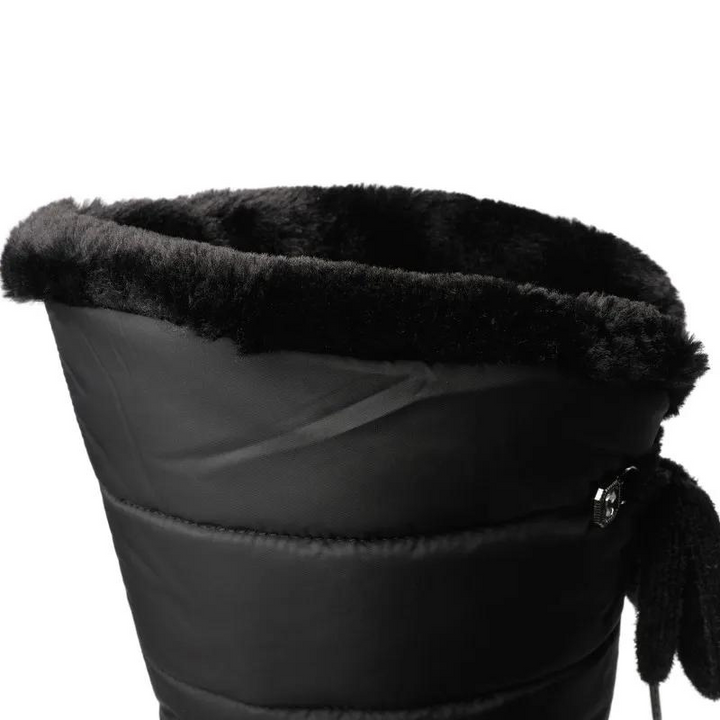 Damen Kniehohe Winterstiefel mit Kunstfellfutter