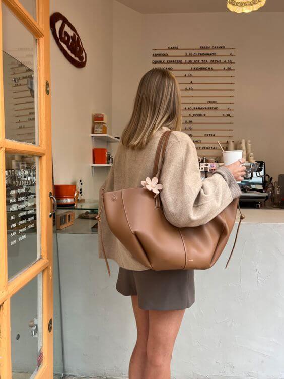 Tahlia | Jahrgang Damen Leder Tragetasche