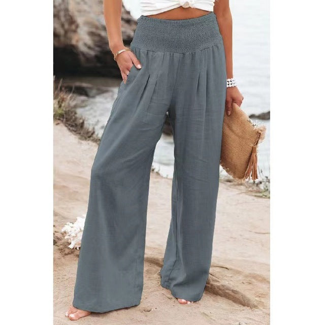 Zinnia | Damen Elegante Komfortabel Leinen Hose