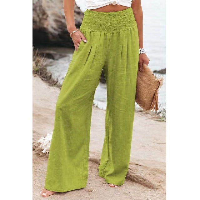 Zinnia | Damen Elegante Komfortabel Leinen Hose