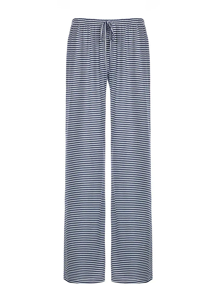 Zaria | Damen Bequeme Gestreifte Lockerer Passform Hose