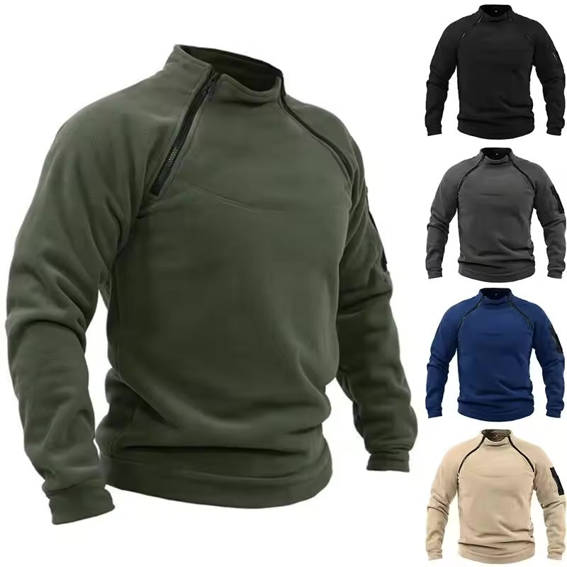 Herren Draußen Fleecepullover