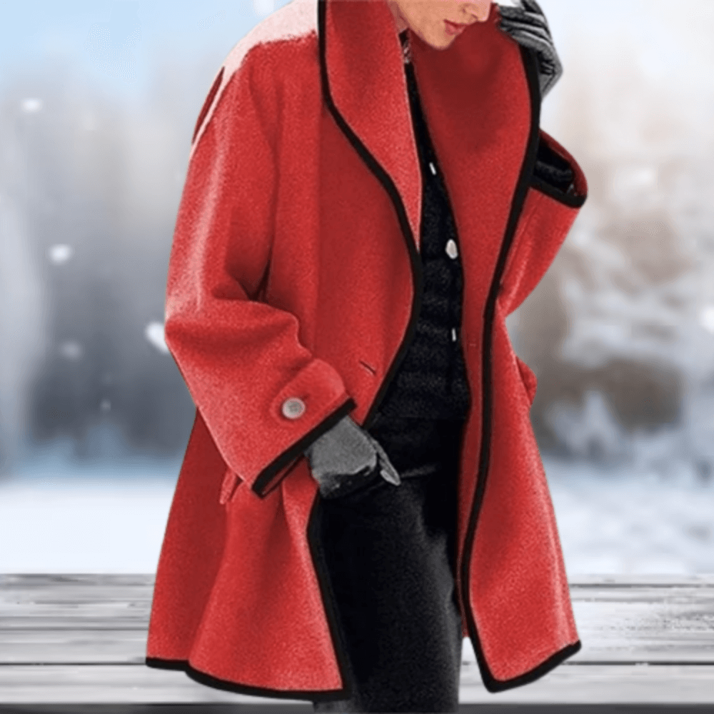Damen Retro Woll-Look Mantel | Weich und warm