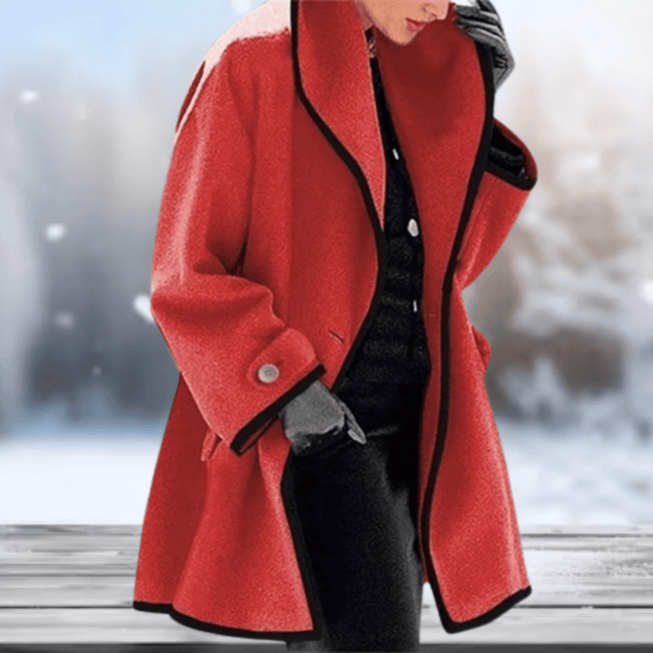 Damen Retro Woll-Look Mantel | Weich und warm
