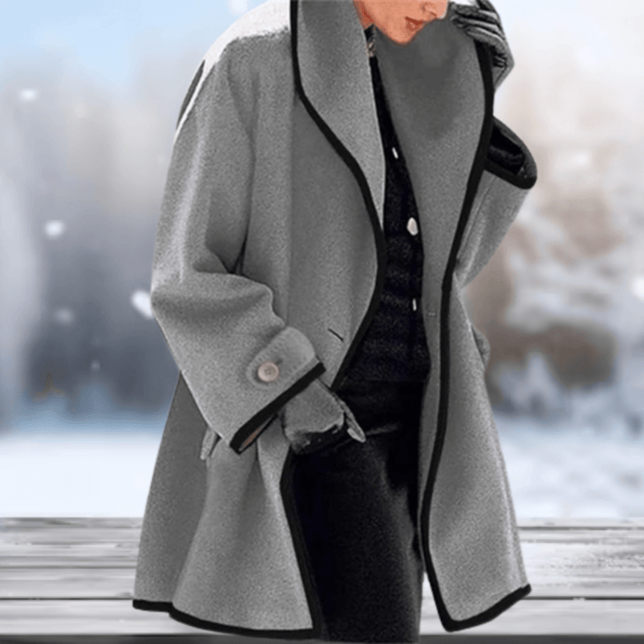 Damen Retro Woll-Look Mantel | Weich und warm