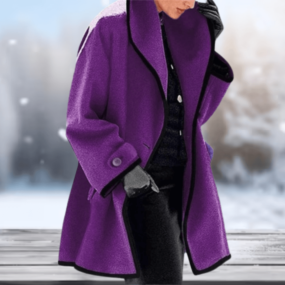 Damen Retro Woll-Look Mantel | Weich und warm