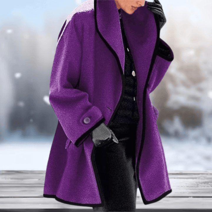 Damen Retro Woll-Look Mantel | Weich und warm