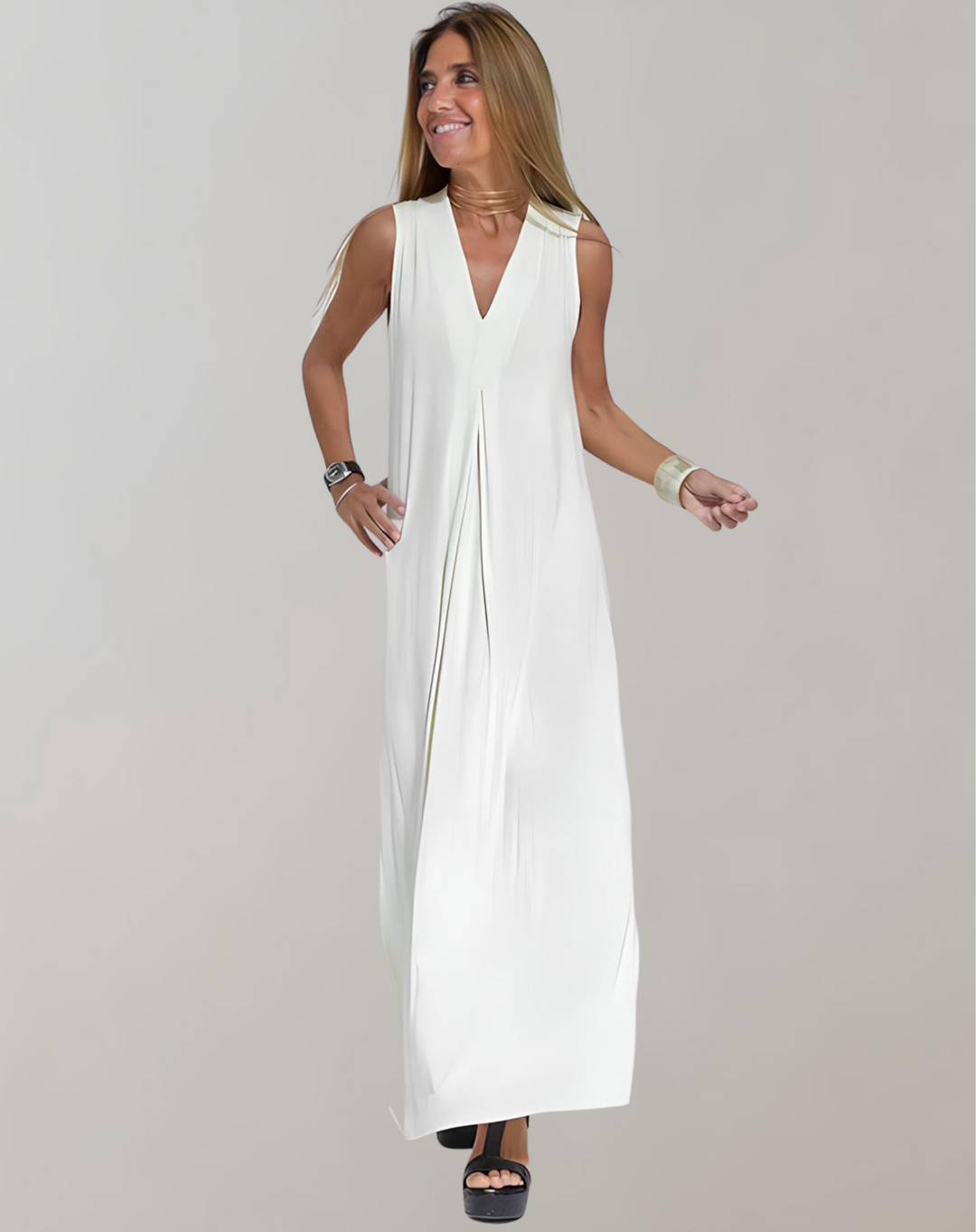 Kiora | Damen V-Ausschnitt Schlankheits Kleid