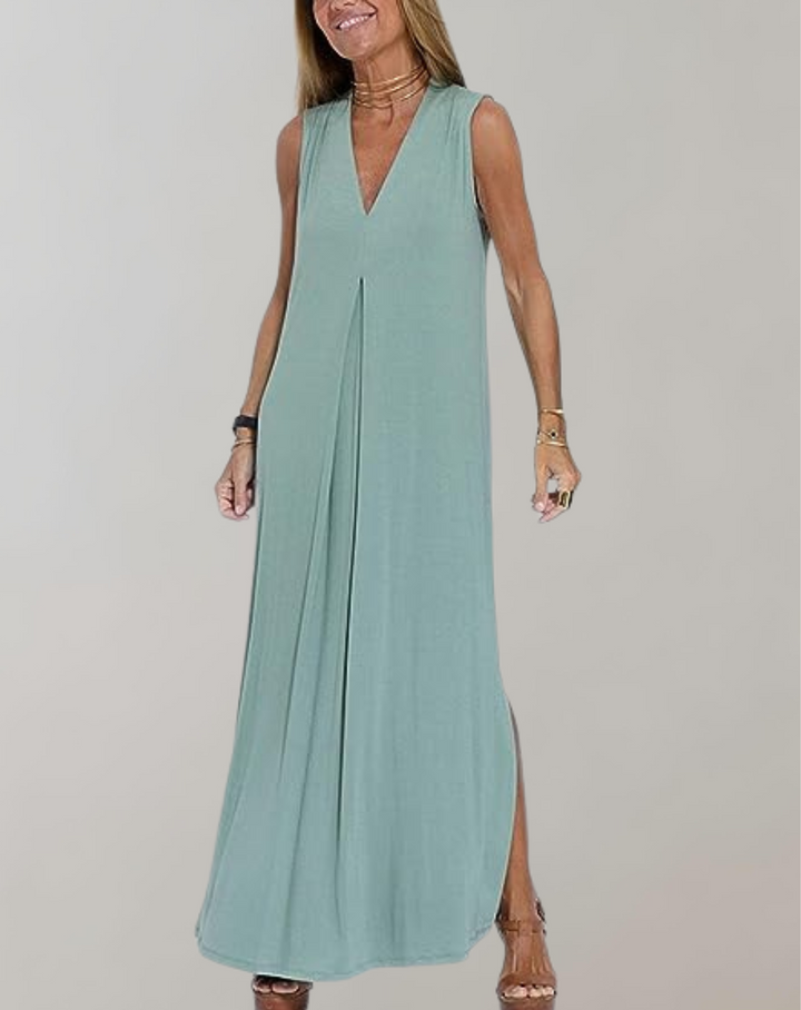 Kiora | Damen V-Ausschnitt Schlankheits Kleid