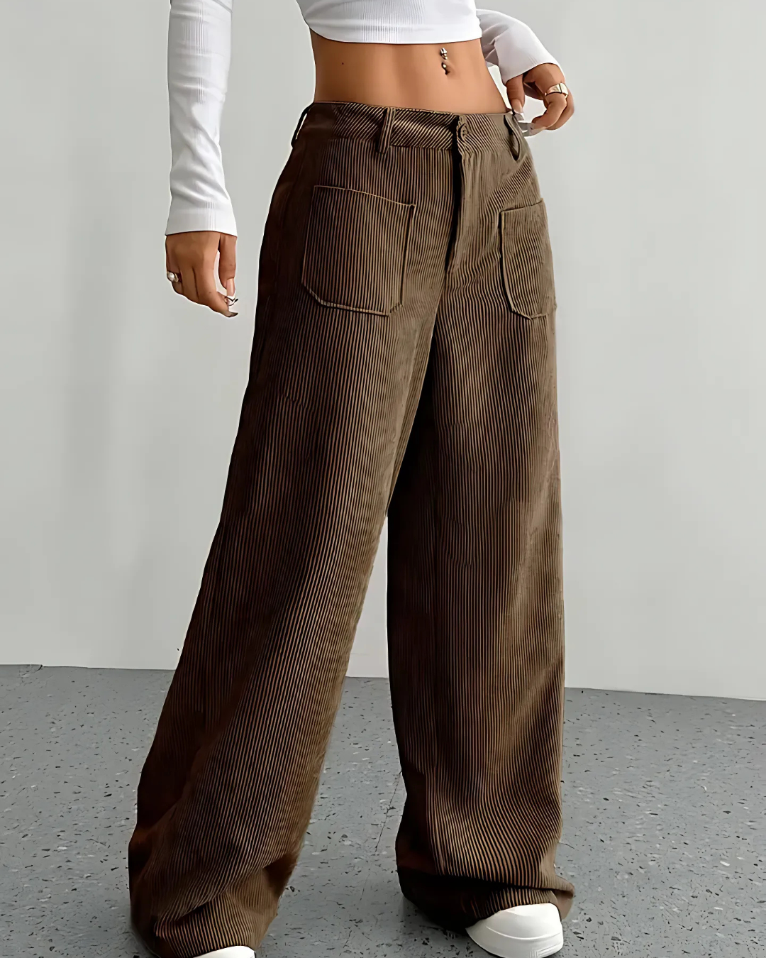 Penira | Damen Weit-Bein Cordhose