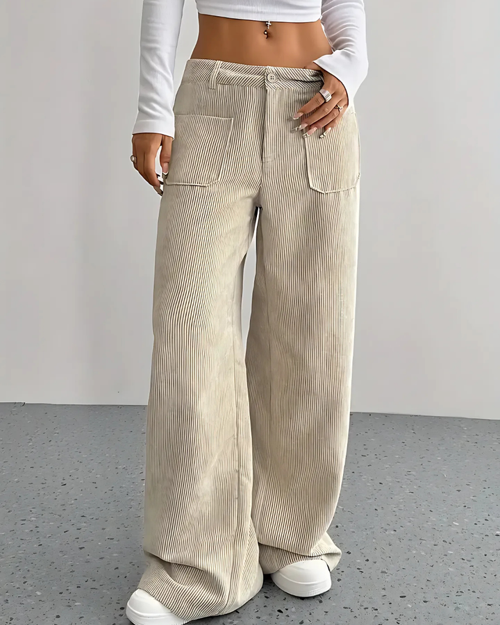 Penira | Damen Weit-Bein Cordhose