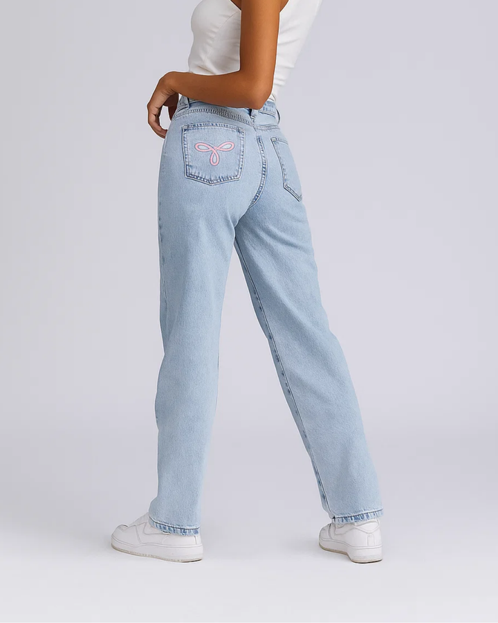 Talora | Damen Sackartig Hoher-Taille Jeans