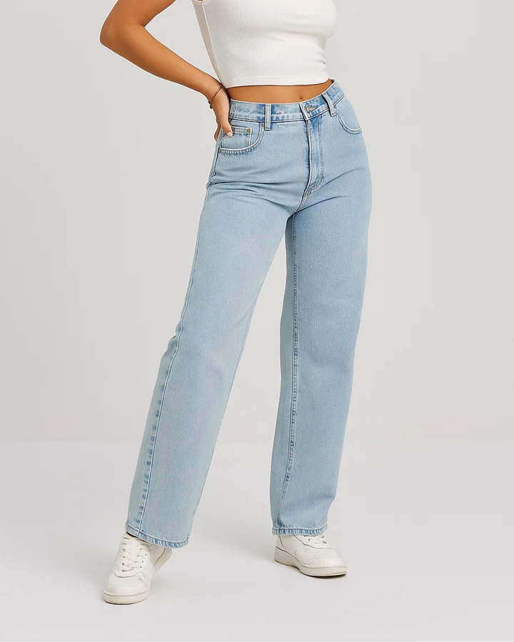 Talora | Damen Sackartig Hoher-Taille Jeans