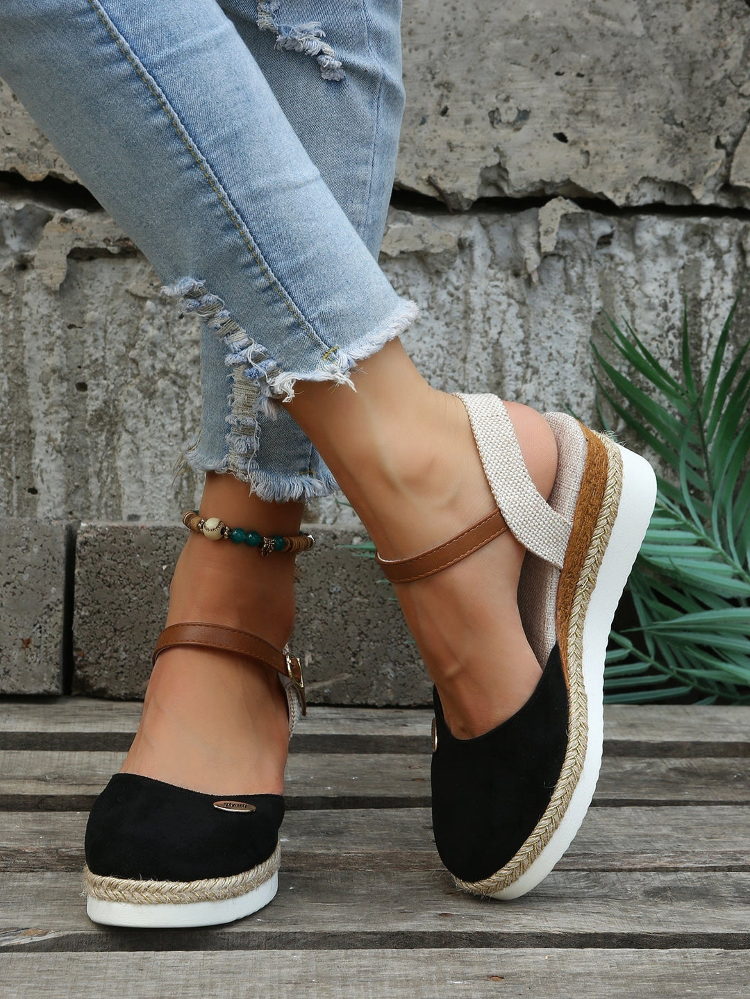Halira | Damen Schicke Sommer Espadrille Sandalen