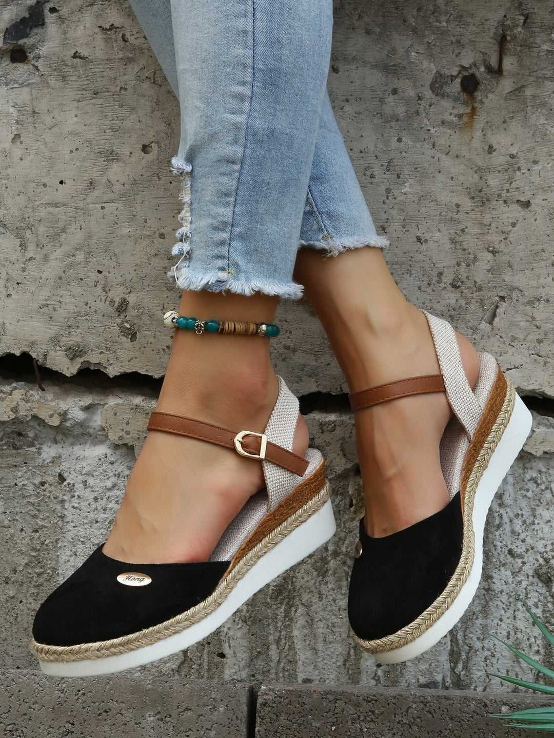 Halira | Damen Schicke Sommer Espadrille Sandalen