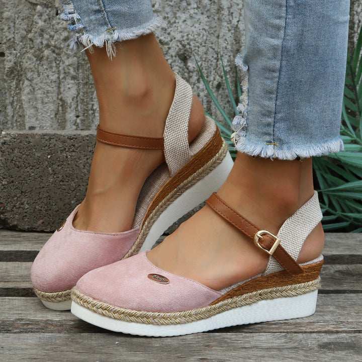 Halira | Damen Schicke Sommer Espadrille Sandalen
