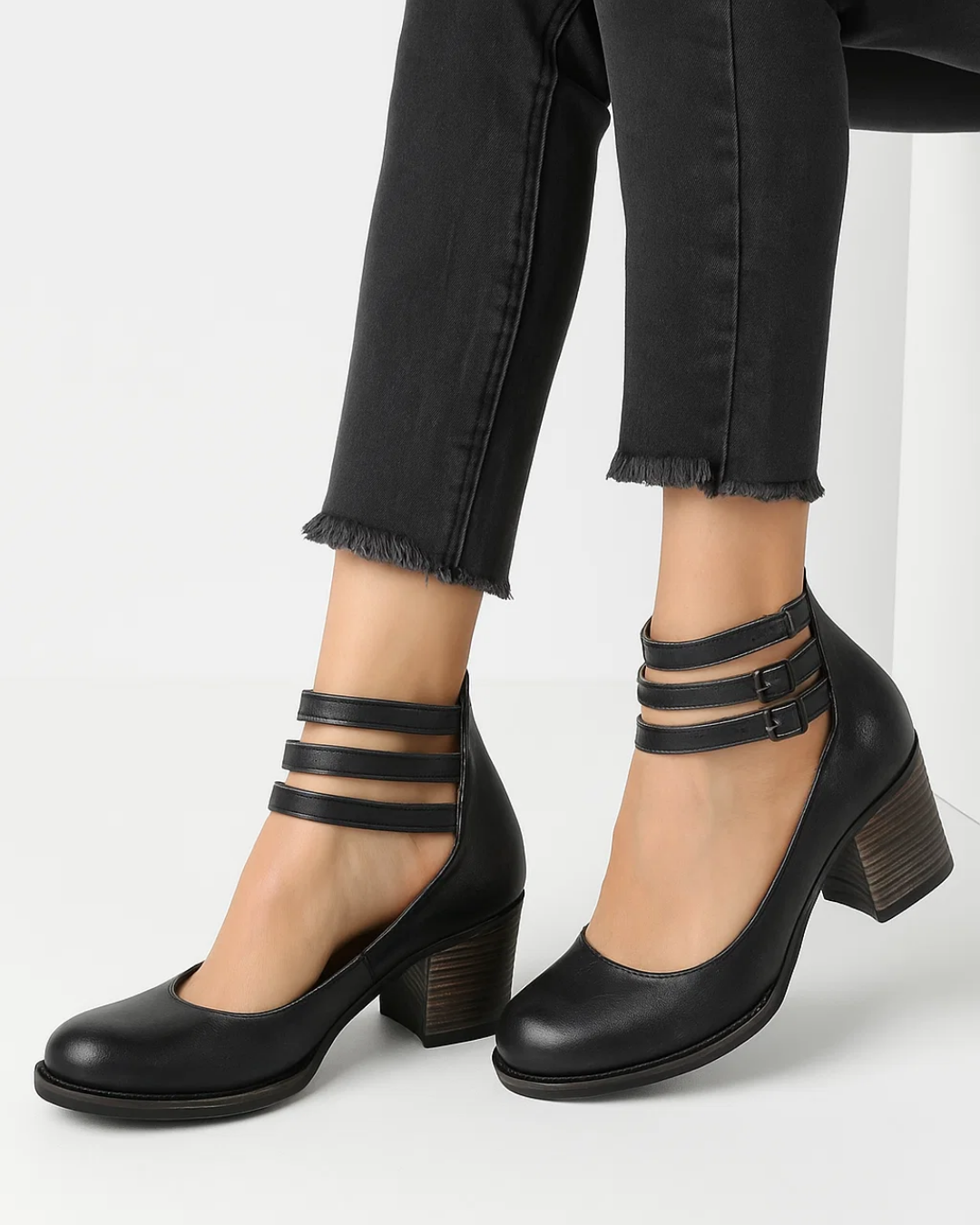 Avenia | Damen Elegante Blockabsatz Pumps