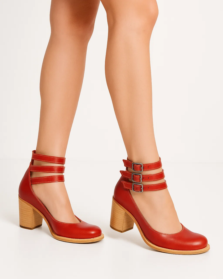 Avenia | Damen Elegante Blockabsatz Pumps