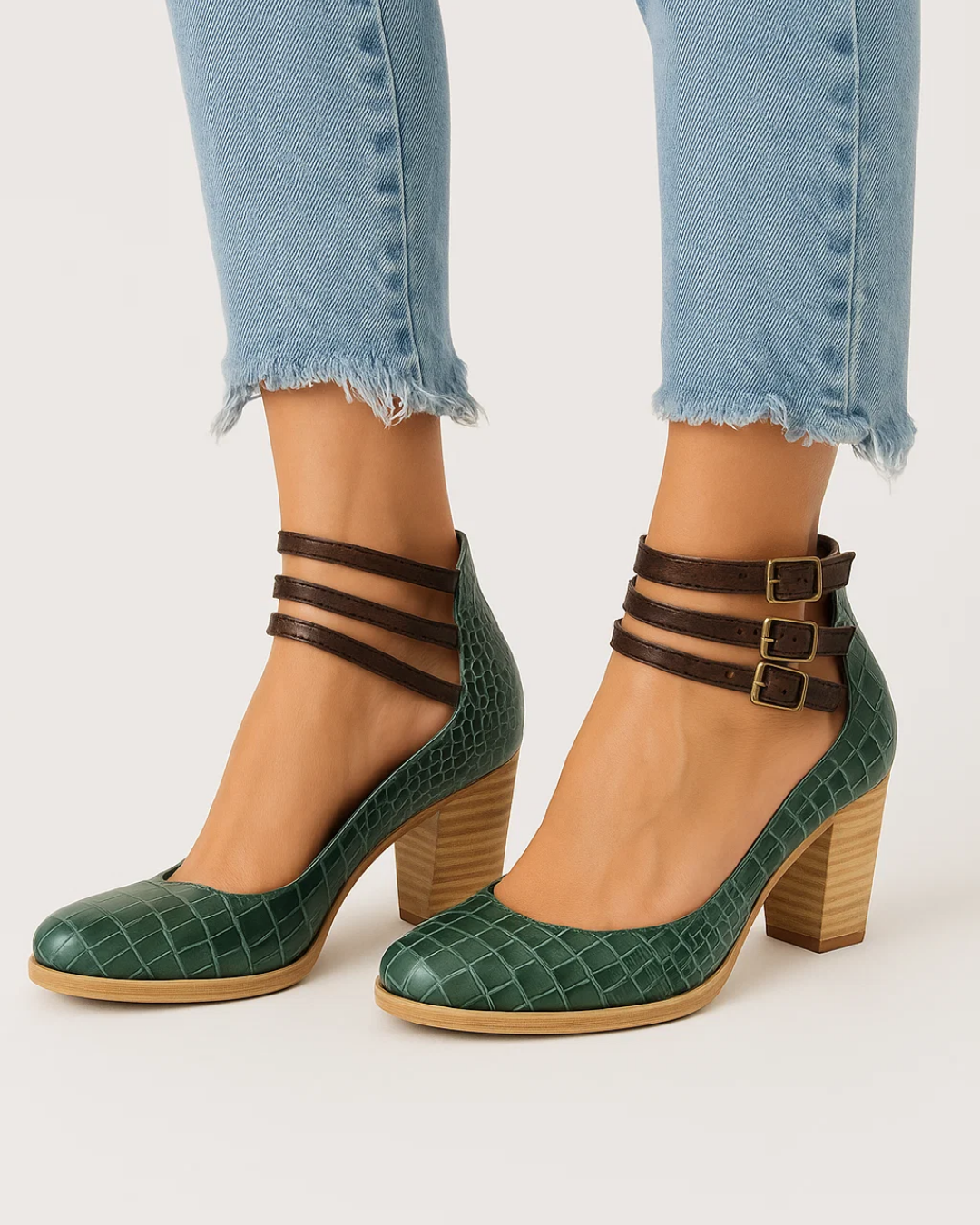 Avenia | Damen Elegante Blockabsatz Pumps