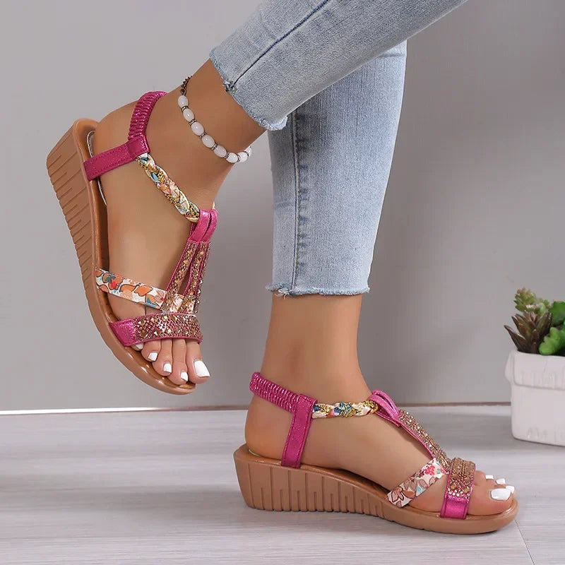 Jynna | Damen Modische Sommer Keilsandalen