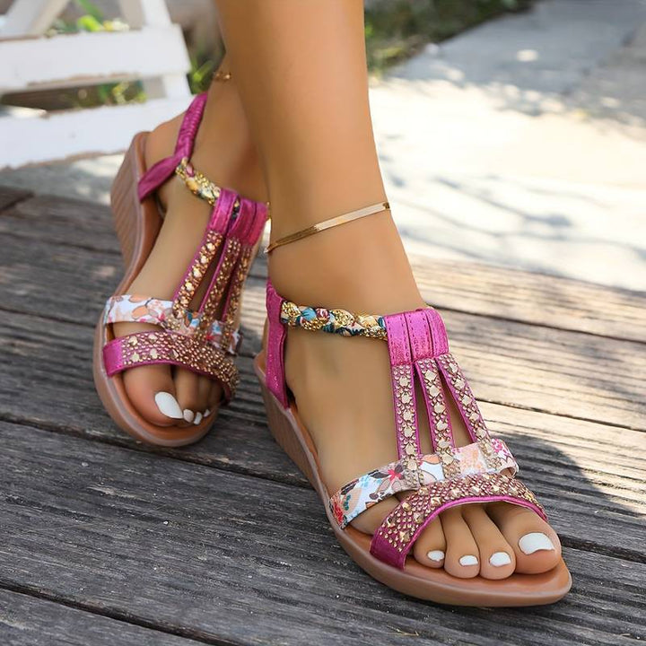 Jynna | Damen Modische Sommer Keilsandalen