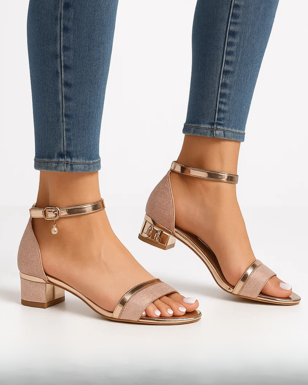 Fioren | Damen Funkelnd Elegante Hochhackige Kleid Schuhe