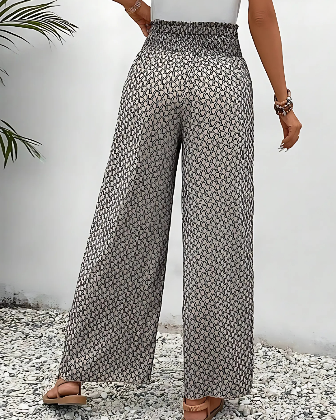 Olira | Damen Geometrischem Aufdruck Sommerhose