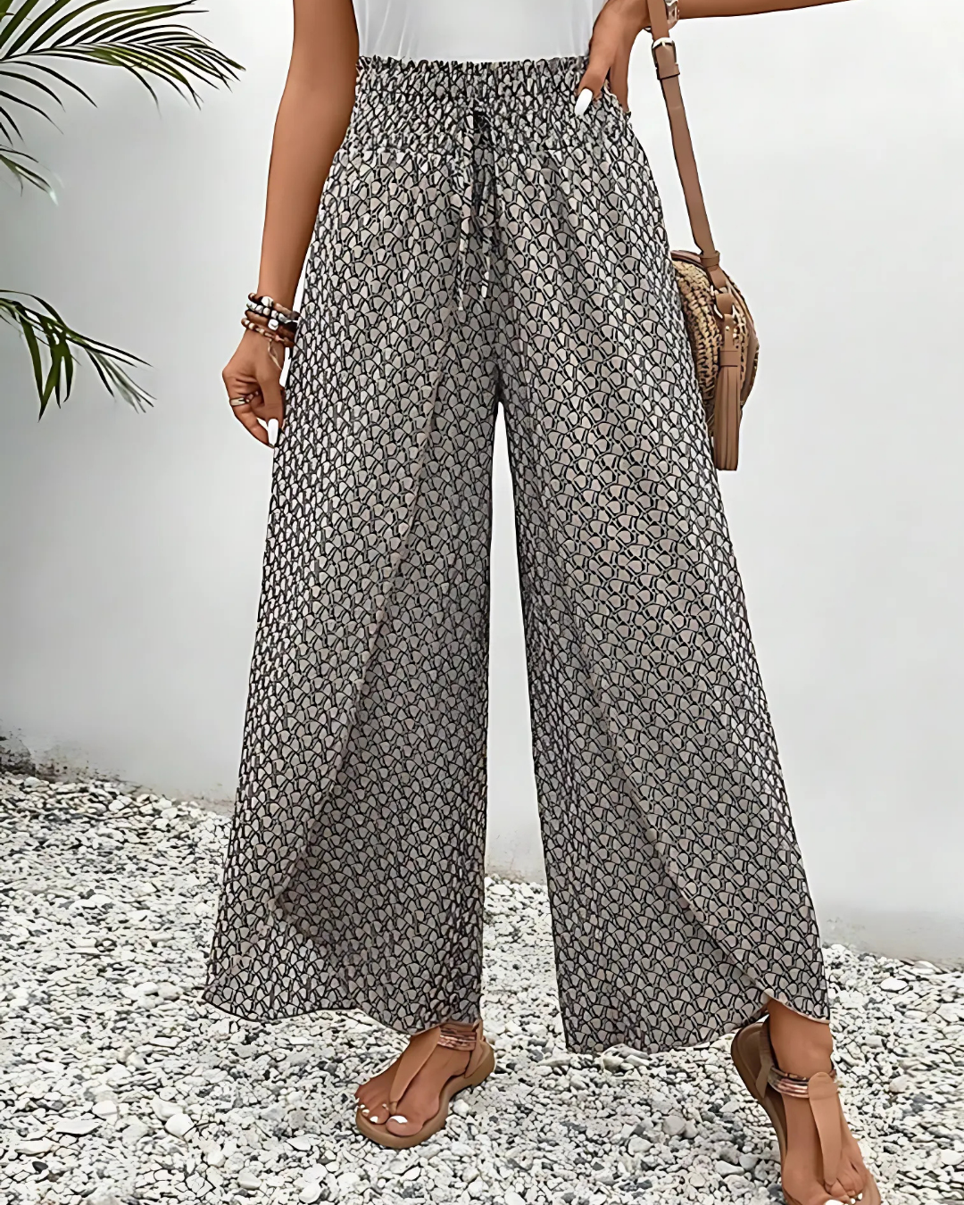 Olira | Damen Geometrischem Aufdruck Sommerhose