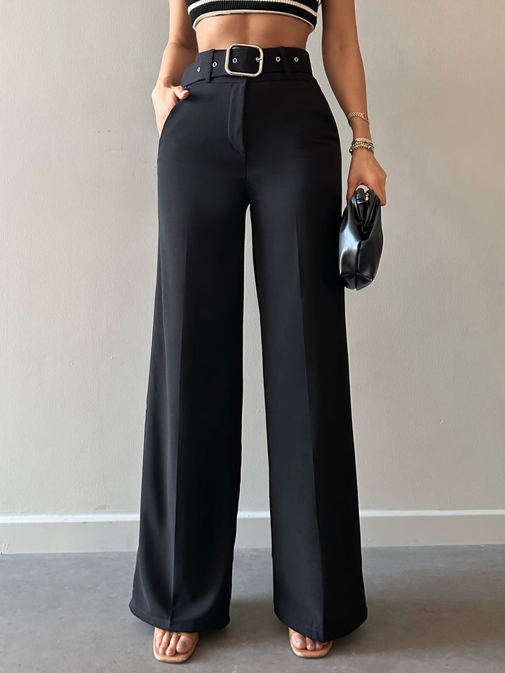 Irisa | Hochtaillierte Hose mit weitem Bein und Gürtel