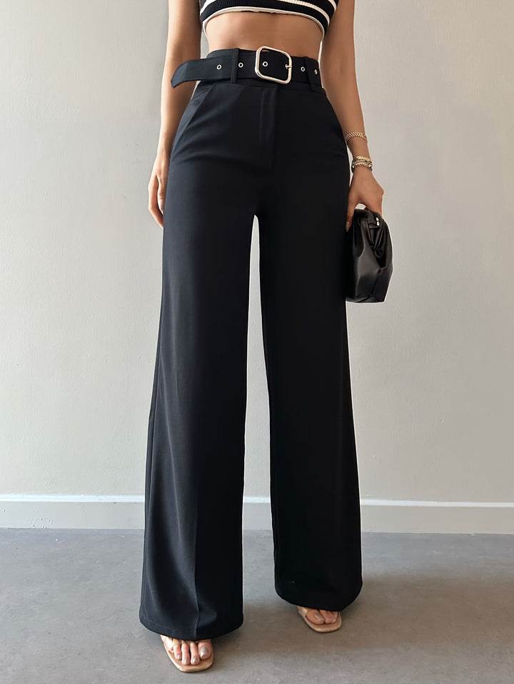 Irisa | Hochtaillierte Hose mit weitem Bein und Gürtel