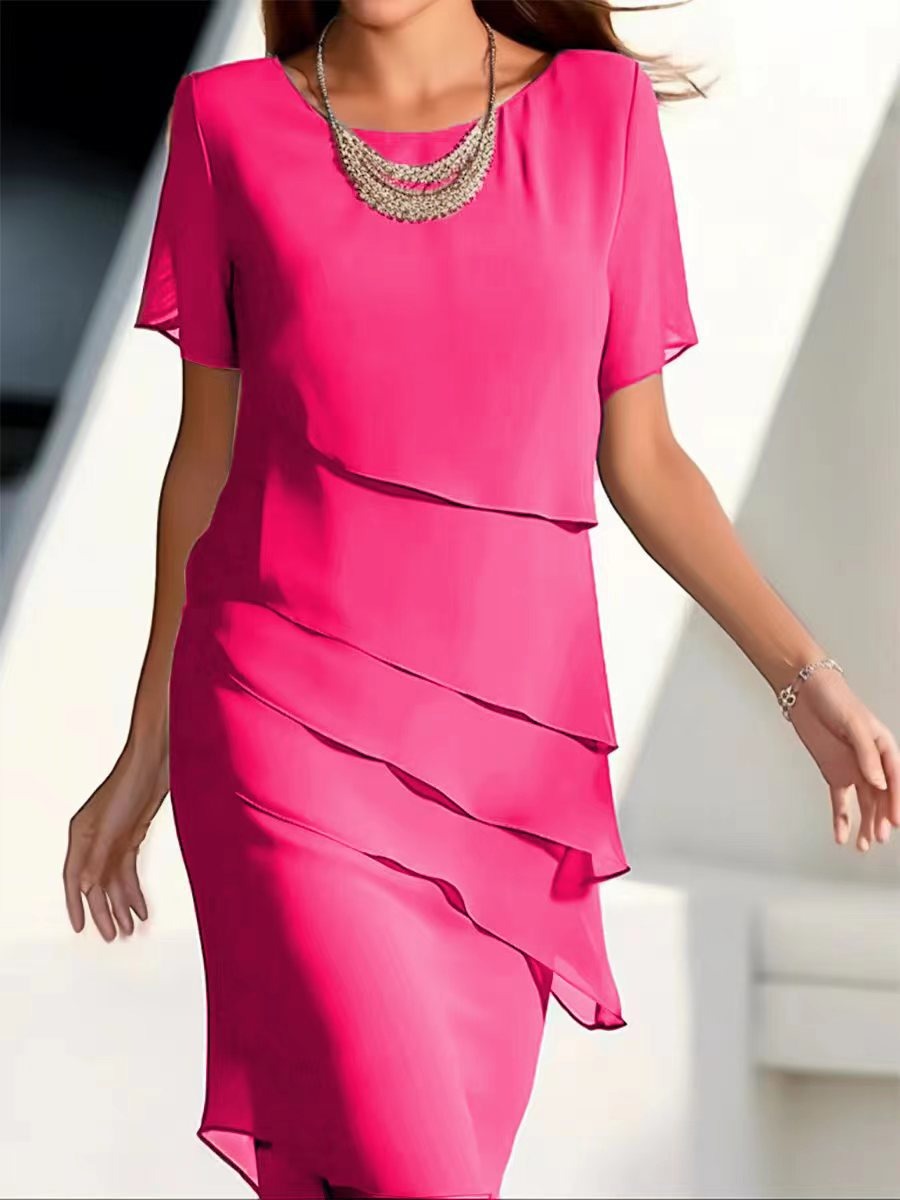 Ione | Damen Elegante Schlankmachendes Kleid