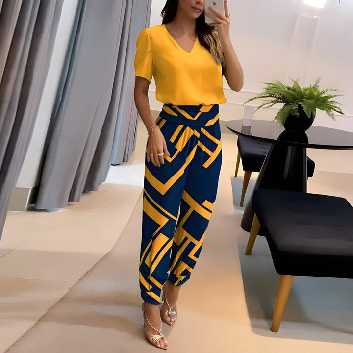Qyraelle | Trendig Frauen Satz Mit Bluse Und Hose