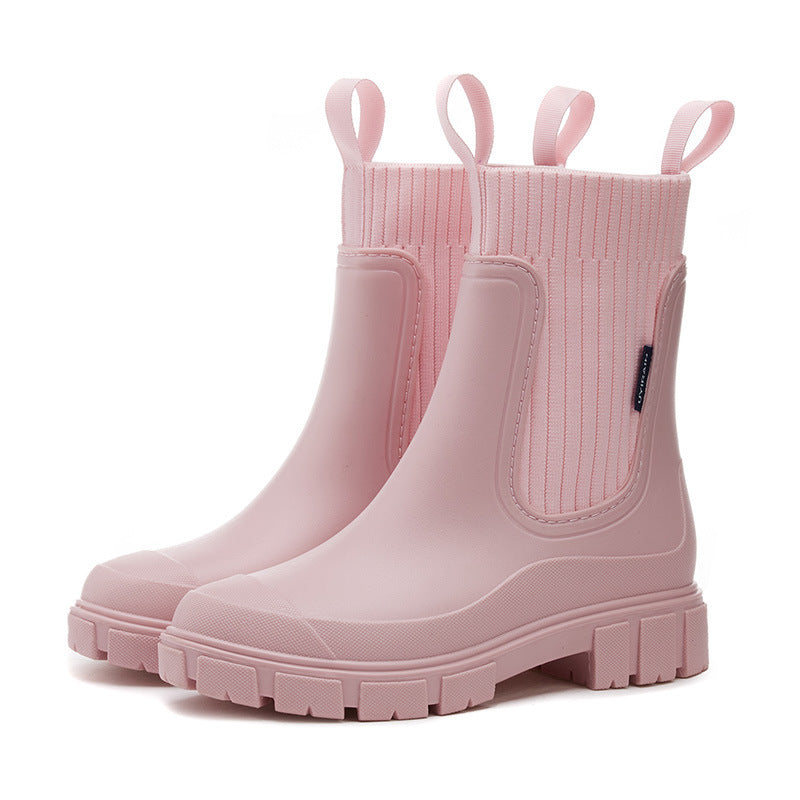 Stylische Damen-Regenstiefel Mit Rutschfester Sohle